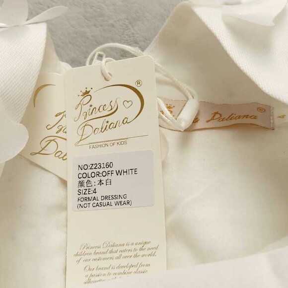 New girl's 4 Princess Daliana x Anthropologie butterfly flower girl dress white - Picture 8 of 12